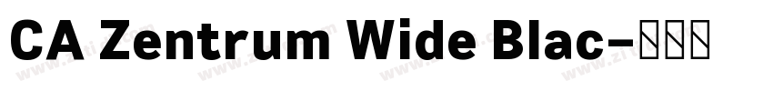 CA Zentrum Wide Blac字体转换